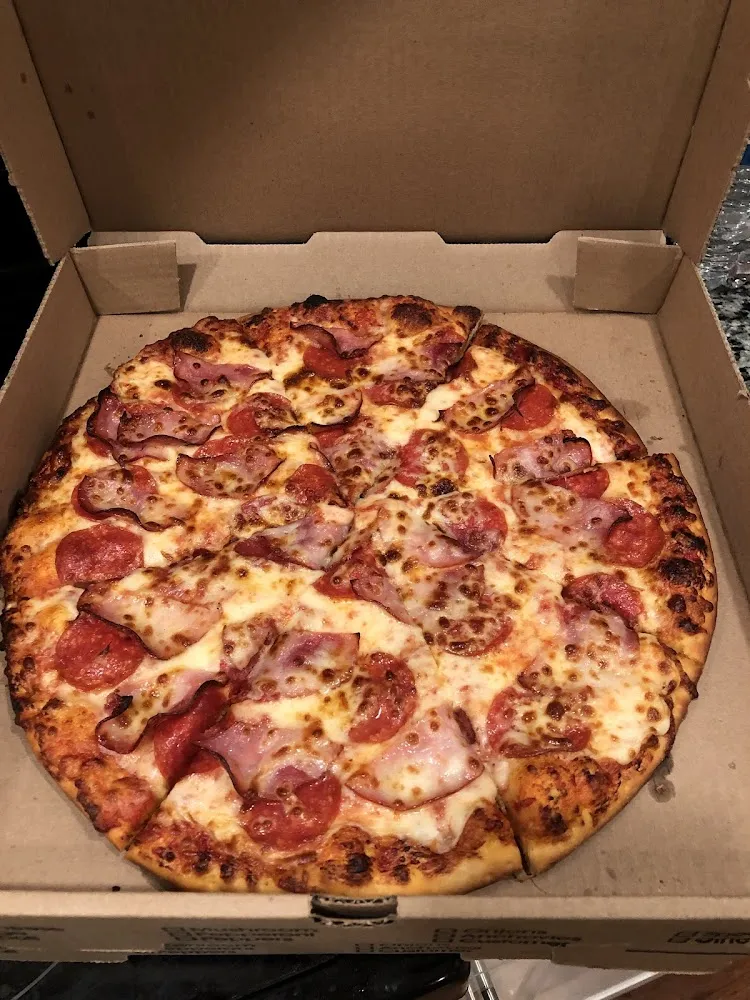 Pepperoni and Ham Pizza